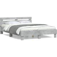 Berkfield Home Bed Frame without Mattress Concrete Grey 140x190 cm