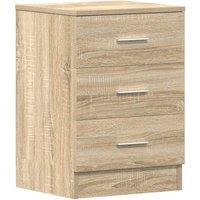 Berkfield Home Bedside Cabinet Sonoma Oak 38x35x56 cm Engineered Wood in Light Tan | Size: 38 x 35 x 56 cm