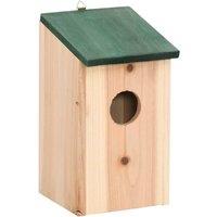 Berkfield Home Bird Houses 10 pcs Solid Firwood 12x12x22 cm in Brown | Size: 12 x 12 x 22 cm