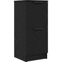 Berkfield Home Black Oak Sideboard - 30x30x70 cm, Made from Engineered Wood | Size: 30 x 30 x 70 cm