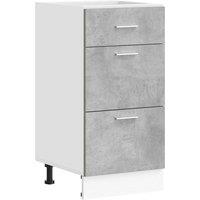 Berkfield Home Bottom Cabinet Concrete Grey 40x46x81.5 cm Engineered Wood