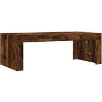Berkfield Home Coffee Table Smoked Oak 102x50x36 cm Engineered Wood in Brown | Size: 102 x 50 x 36 cm