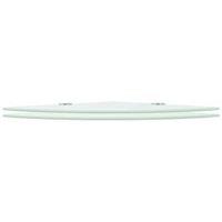 Berkfield Home Corner Shelves 2 pcs with Chrome Supports Glass White 35x35 cm