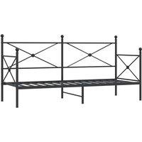 Berkfield Home Day Bed without Mattress Black 75x190 cm Steel