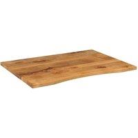 Berkfield Home Desk Top with Curve 110x80x2.5 cm Solid Wood Rough Mango in Brown