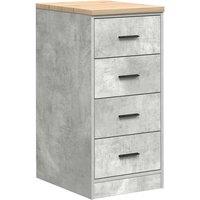 Berkfield Home Garage Storage Cabinet Concrete Grey 40x51x85 cm Solid Wood Pine | Size: 40 x 51 x 85 cm