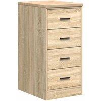 Berkfield Home Garage Storage Cabinet Sonoma Oak 40x51x85 cm Solid Wood Pine in Light Tan | Size: 40 x 51 x 85 cm