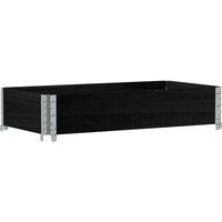 Berkfield Home Garden Planter Black 100x50 cm Solid Wood Pine