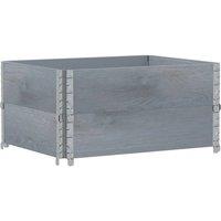 Berkfield Home Garden Planter Grey 80x60 cm Solid Wood Pine