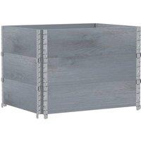 Berkfield Home Garden Planter Grey 80x60 cm Solid Wood Pine