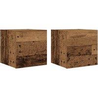 Berkfield Home Wall Mounted TV Cabinet 2 pcs Old Wood 30.5x30x30 cm in Brown