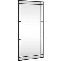 Berkfield Home Wall Mirror Black 50x100 cm Rectangle Iron
