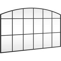 Berkfield Home Wall Mirror Black 100x60 cm Arch Iron