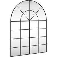Berkfield Home Wall Mirror Black 100x130 cm Arch Iron