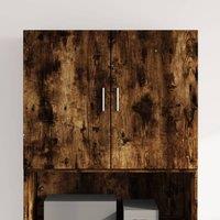 Berkfield Home Wall Cabinet Smoked Oak 80x42.5x64 cm Engineered Wood in Brown