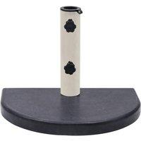 Berkfield Home Umbrella Base Black 40x28x4 cm Granite | Size: 40 x 28 x 4 cm