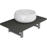 Berkfield Home Two Piece Bathroom Furniture Set Ceramic Grey
