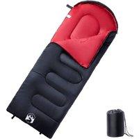 Berkfield Home Sleeping Bag for Adults Camping 3-4 Seasons in Black