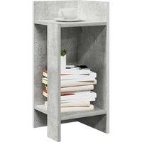 Berkfield Home Side Tables 2 pcs with Shelf Concrete Grey 25.5x27x60 cm