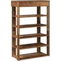 Berkfield Home Shoe Rack Old Wood 60x30x98 cm Engineered Wood in Brown | Size: 60 x 30 x 98 cm