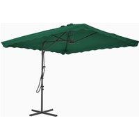 Berkfield Home Outdoor Parasol with Steel Pole 250x250 cm Green
