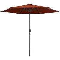 Berkfield Home Outdoor Parasol with Aluminium Pole 270x246 cm Terracotta in Brown