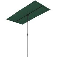 Berkfield Home Outdoor Parasol with Aluminium Pole 180x110 cm Green