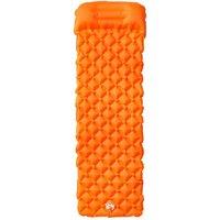 Berkfield Home Inflating Camping Mattress with Pillow 1-Person Orange