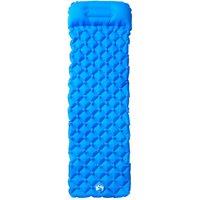 Berkfield Home Inflating Camping Mattress with Pillow 1-Person Blue
