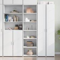 Berkfield Home Highboard White 50x41x185 cm Engineered Wood | Size: 50 x 41 x 185 cm