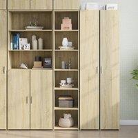 Berkfield Home Highboard Sonoma Oak 40x41x185 cm Engineered Wood in Light Brown | Size: 40 x 41 x 185 cm