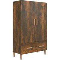 Berkfield Home Highboard Smoked Oak 70x31x115 cm Engineered Wood in Brown | Size: 70 x 31 x 115 cm