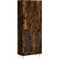 Berkfield Home Highboard Smoked Oak 69.5x34x180 cm Engineered Wood in Brown