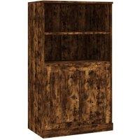 Berkfield Home Highboard Smoked Oak 60x35.5x103.5 cm Engineered Wood in Brown
