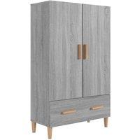 Berkfield Home Highboard Grey Sonoma 70x31x115 cm Engineered Wood | Size: 70 x 31 x 115 cm