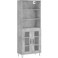 Berkfield Home Highboard Concrete Grey 69.5x34x180 cm Engineered Wood