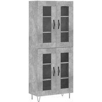 Berkfield Home Highboard Concrete Grey 69.5x34x180 cm Engineered Wood