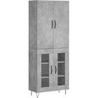 Berkfield Home Highboard Concrete Grey 69.5x34x180 cm Engineered Wood