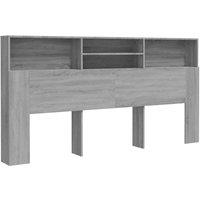 Berkfield Home Headboard Cabinet Grey Sonoma 200x19x103.5 cm