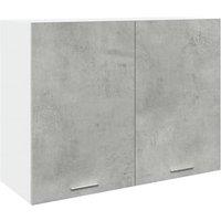 Berkfield Home Hanging Cabinet Lyon Concrete Grey 80x31x60 cm Engineered Wood | Size: 80 x 31 x 60 cm