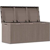 Berkfield Home Garden Storage Box 270L Brown PP Rattan