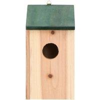 Berkfield Home Green Bird Houses 10 pcs Solid Firwood 12x12x22 cm in Brown | Size: 12 x 12 x 22 cm
