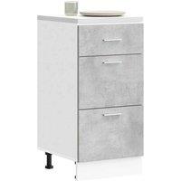 Berkfield Home Durable Bottom Cabinet Concrete Grey 40x46x81.5 cm Engineered Wood
