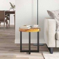 Berkfield Home Durable Coffee Table 40x45 cm Solid Teak Wood & Polyresin