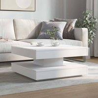 Berkfield Home Modern Coffee Table 360-Degree Rotatable White 70x70x34.5 cm