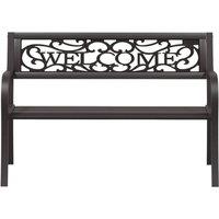 Berkfield Home Durable Garden Bench 125 cm Steel Black
