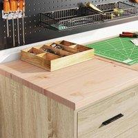 Berkfield Home Durable Garage Storage Cabinet Sonoma Oak 40x51x85 cm Solid Wood Pine in Light Tan | Size: 40 x 51 x 85 cm