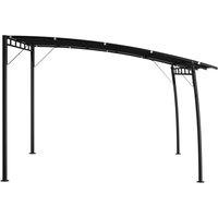 Berkfield Home Garden Sunshade Awning 4x3x2.55 m Anthracite in Black