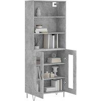 Berkfield Home Highboard Concrete Grey 69.5x34x180 cm Engineered Wood