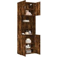 Berkfield Home Highboard Smoked Oak 80x42.5x249 cm Engineered Wood in Brown